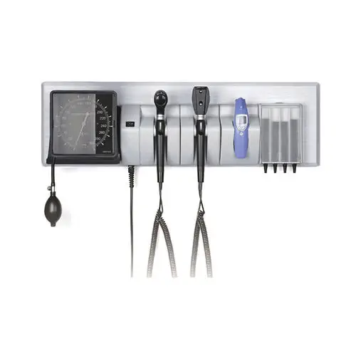 Wall mounted ent diagnostic set
